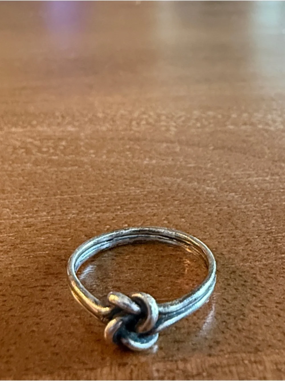 James Avery Thin Knot Detail Silver Ring
